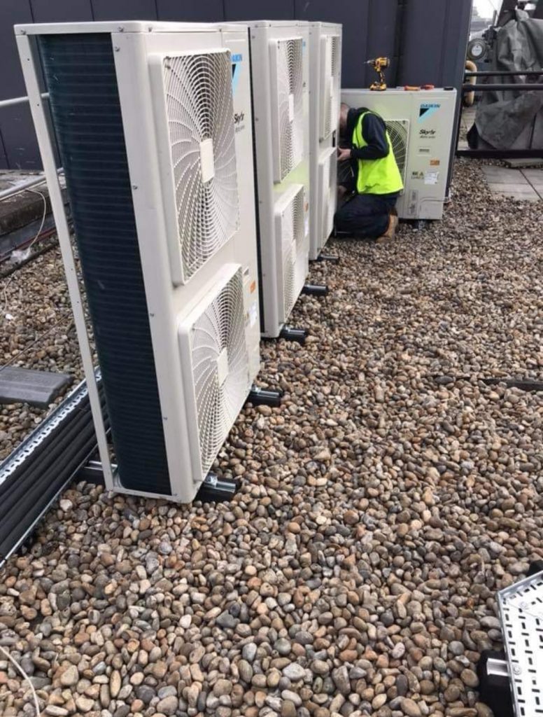 Commercial air conditioning installation